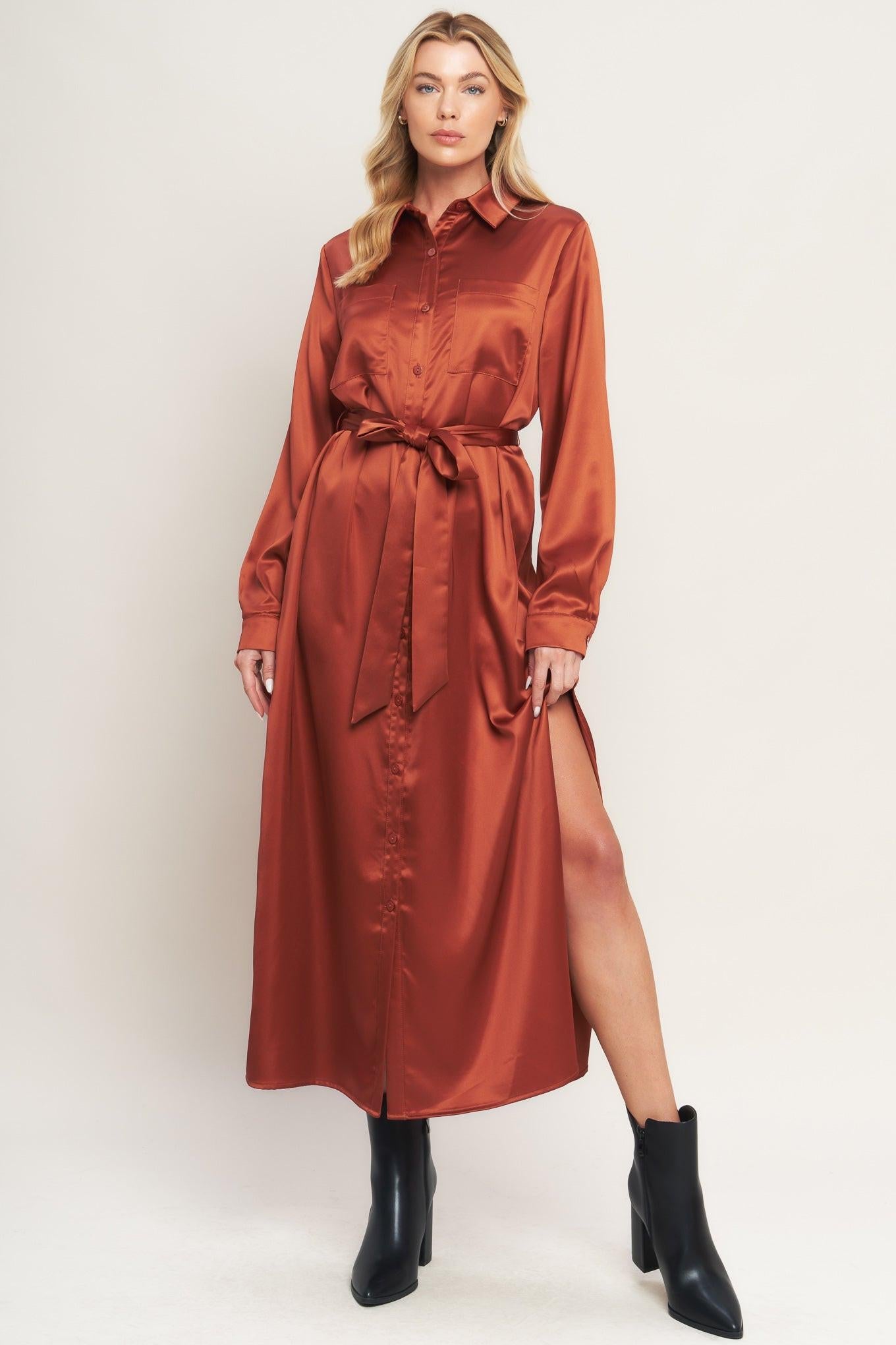 IT'S YOUR PLACE WOVEN MIDI DRESS - Glamourous Grace
