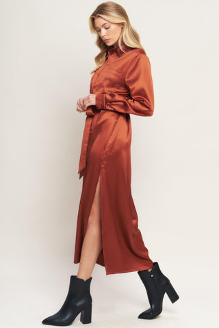 IT'S YOUR PLACE WOVEN MIDI DRESS - Glamourous Grace