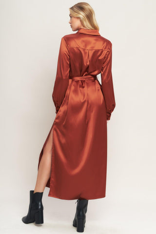 IT'S YOUR PLACE WOVEN MIDI DRESS - Glamourous Grace