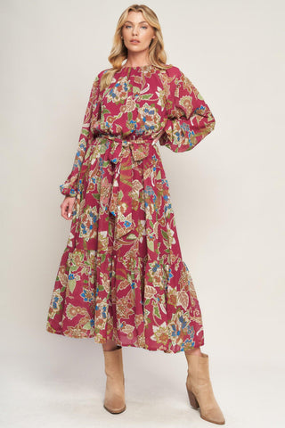 FLORALLY CHIC WOVEN MIDI DRESS - Glamourous Grace