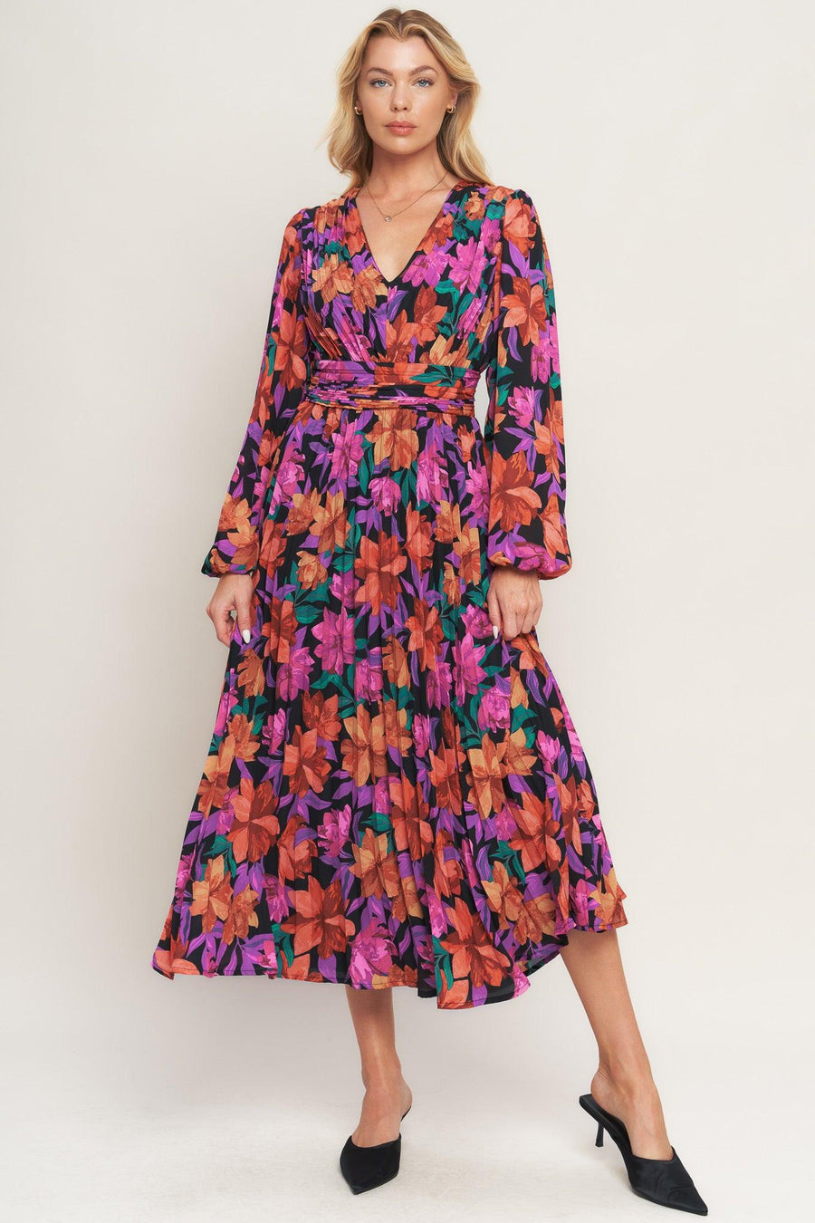 OUR BEAUTIFUL LOVE WOVEN MIDI DRESS - Glamourous Grace