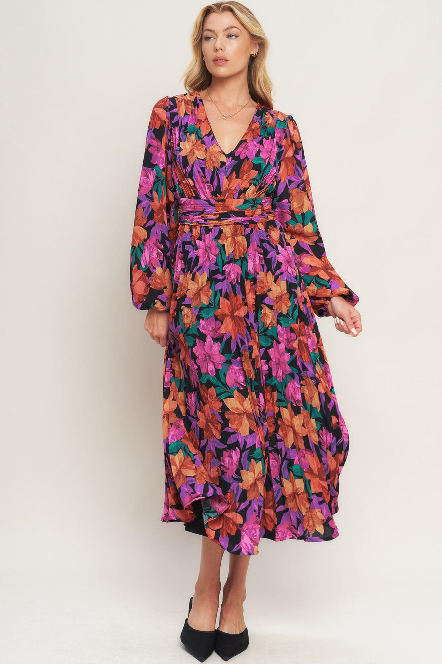 OUR BEAUTIFUL LOVE WOVEN MIDI DRESS - Glamourous Grace