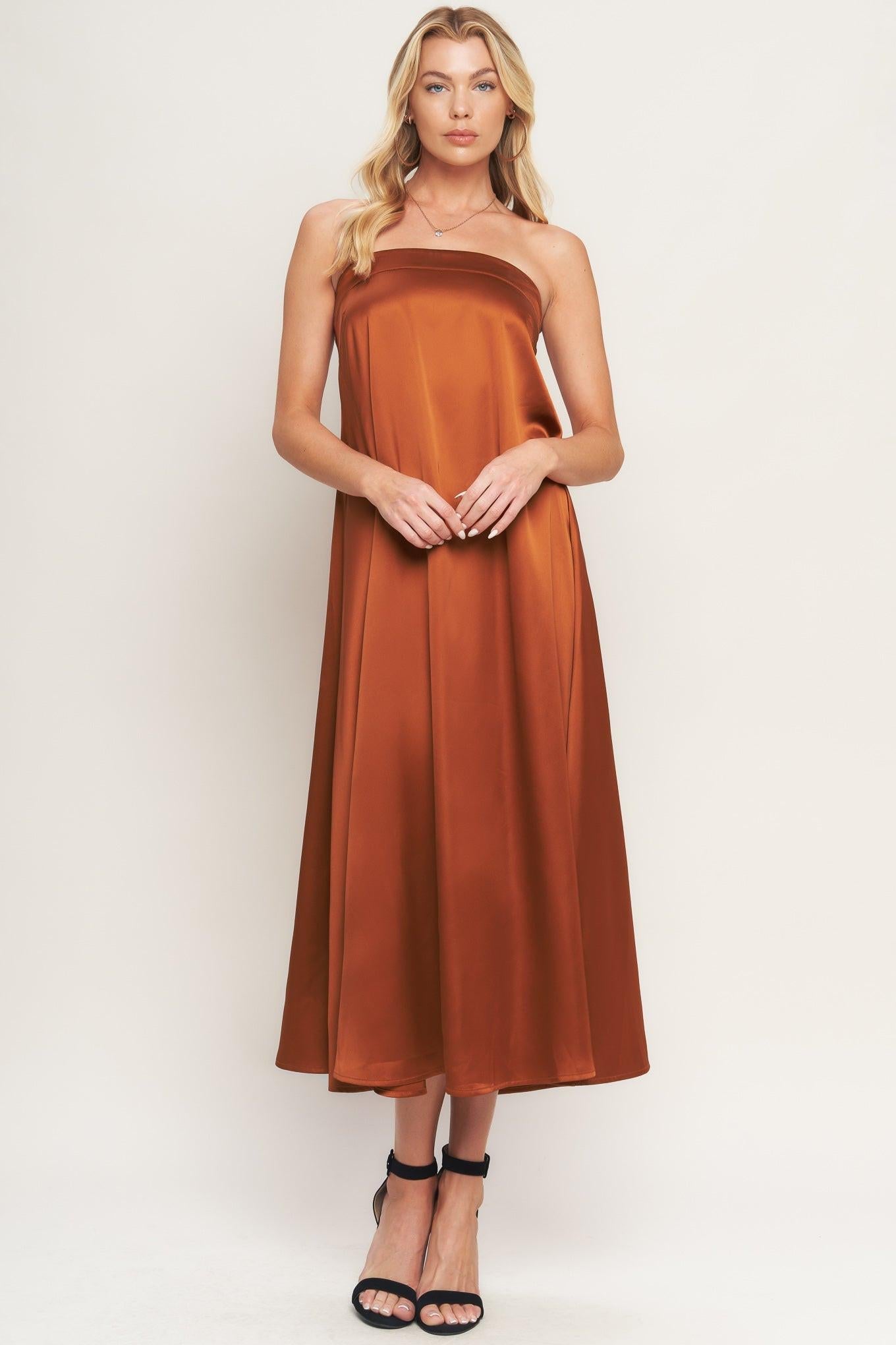 FROSTY ELEGANCE WOVEN MIDI DRESS - Glamourous Grace