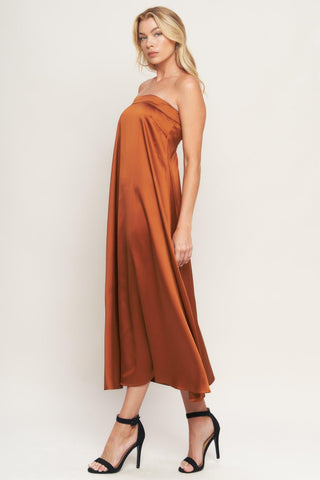 FROSTY ELEGANCE WOVEN MIDI DRESS - Glamourous Grace