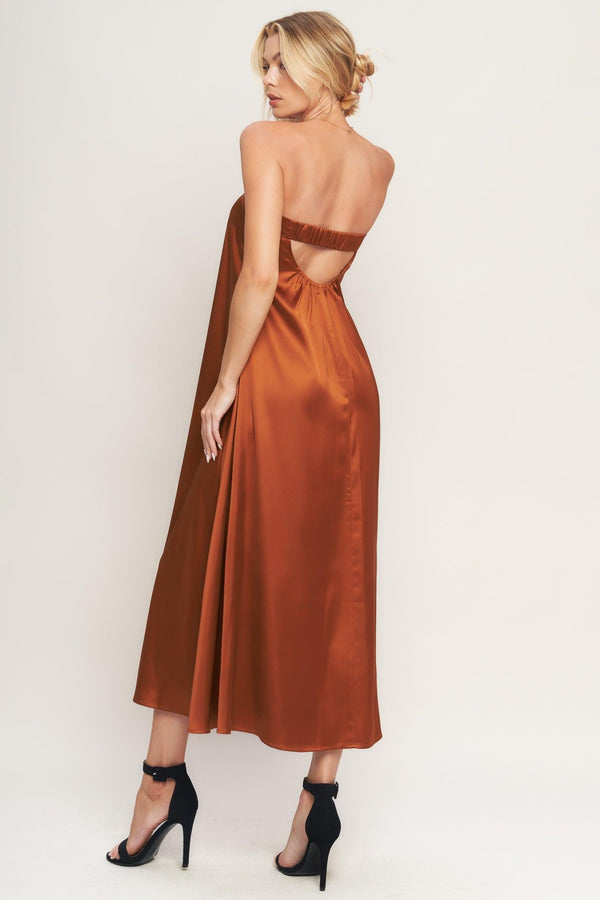 FROSTY ELEGANCE WOVEN MIDI DRESS - Glamourous Grace