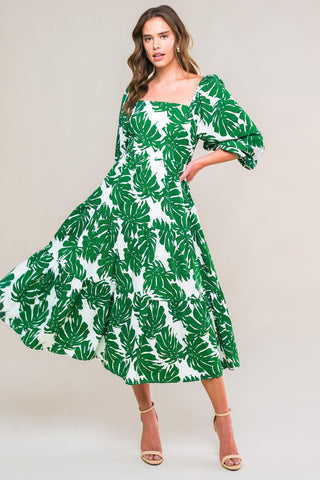 ALL THE DRAMA WOVEN MIDI DRESS - Glamourous Grace