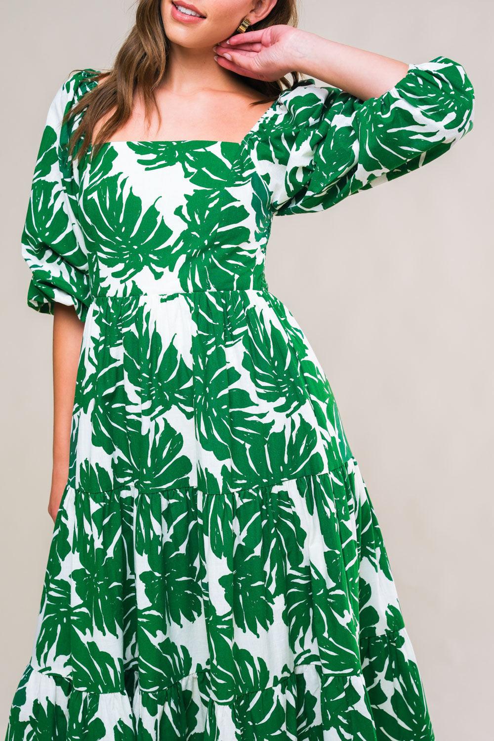 ALL THE DRAMA WOVEN MIDI DRESS - Glamourous Grace