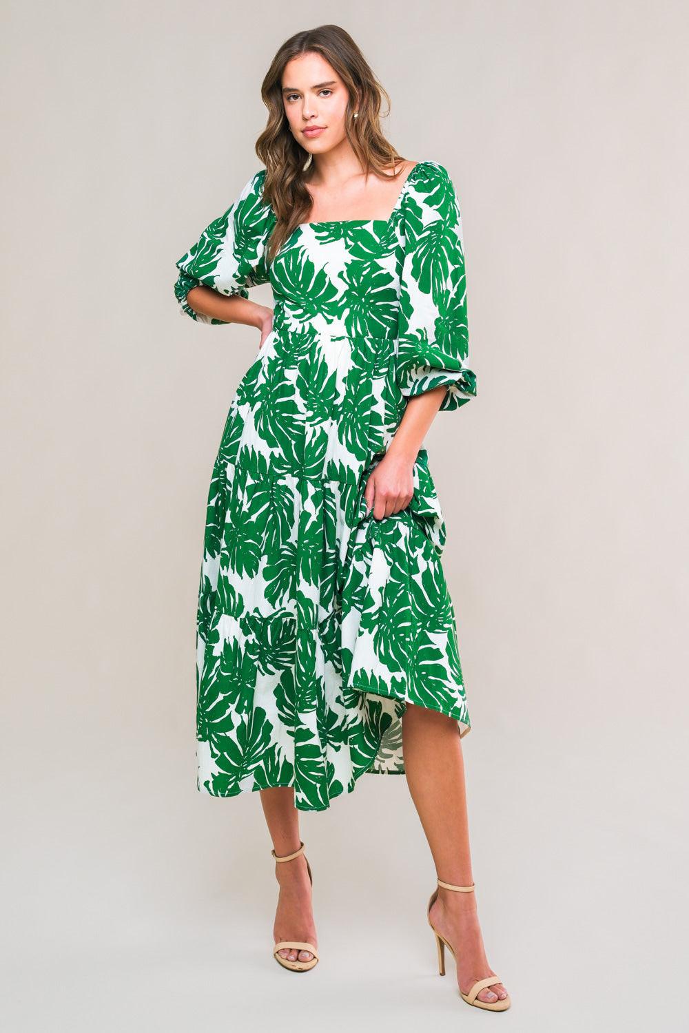 ALL THE DRAMA WOVEN MIDI DRESS - Glamourous Grace