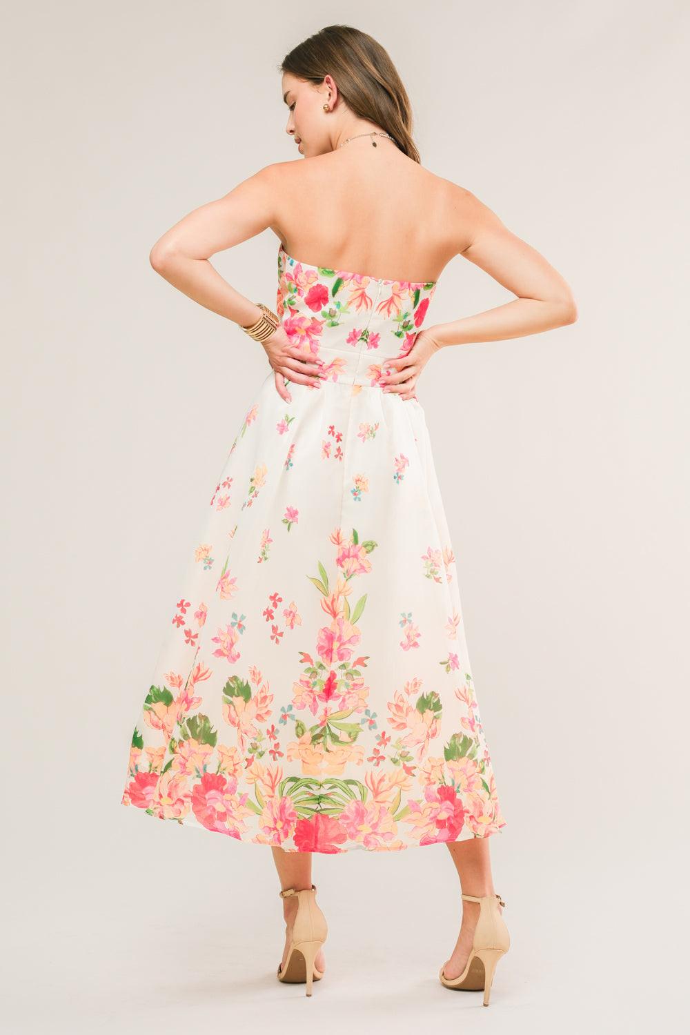 COME WHEN I CALL WOVEN MIDI DRESS - Glamourous Grace