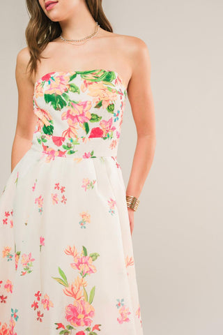 COME WHEN I CALL WOVEN MIDI DRESS - Glamourous Grace