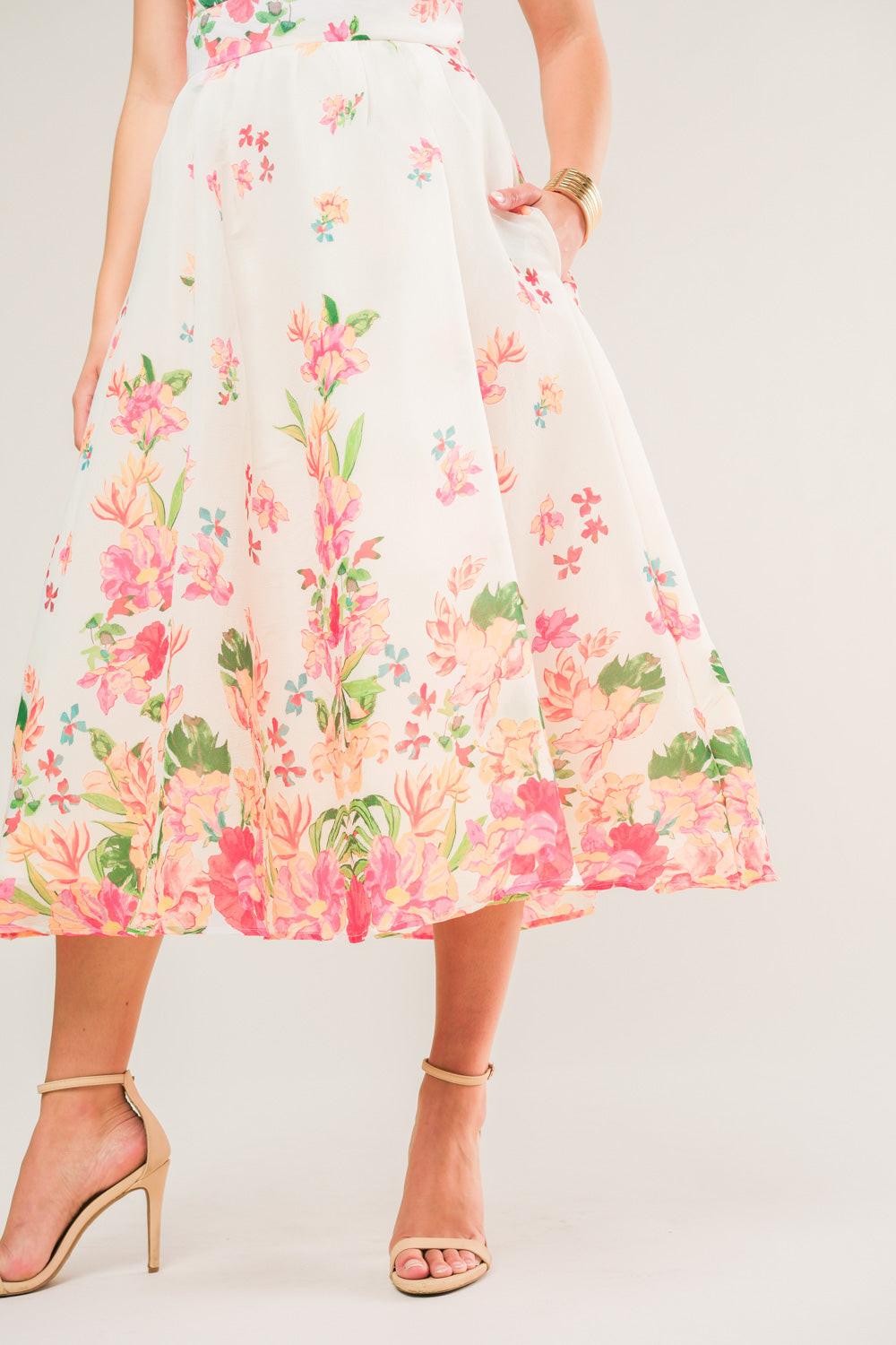 COME WHEN I CALL WOVEN MIDI DRESS - Glamourous Grace