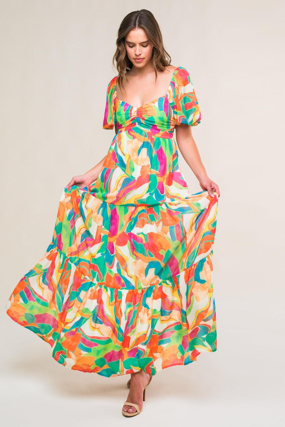 EXCEPTIONAL EXPRESSION WOVEN MAXI DRESS - Glamourous Grace