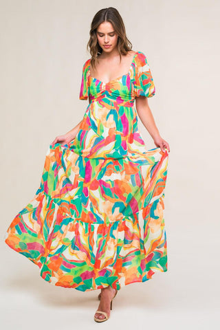 EXCEPTIONAL EXPRESSION WOVEN MAXI DRESS - Glamourous Grace