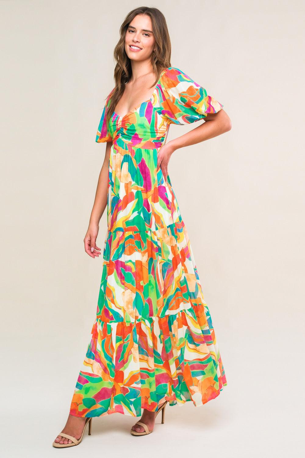 EXCEPTIONAL EXPRESSION WOVEN MAXI DRESS - Glamourous Grace