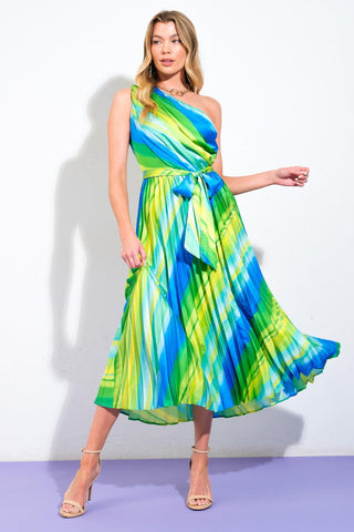 EXUBERANT ELEGANCE WOVEN MIDI DRESS - Glamourous Grace