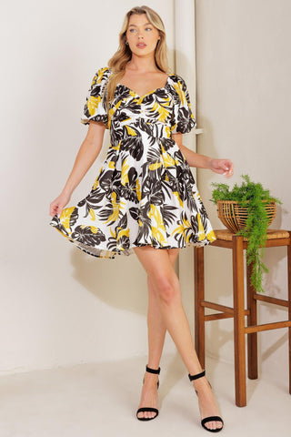 LEAD THE WAY WOVEN MINI DRESS - Glamourous Grace