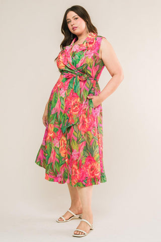 EVERYDAY DREAMS WOVEN MIDI DRESS - Glamourous Grace