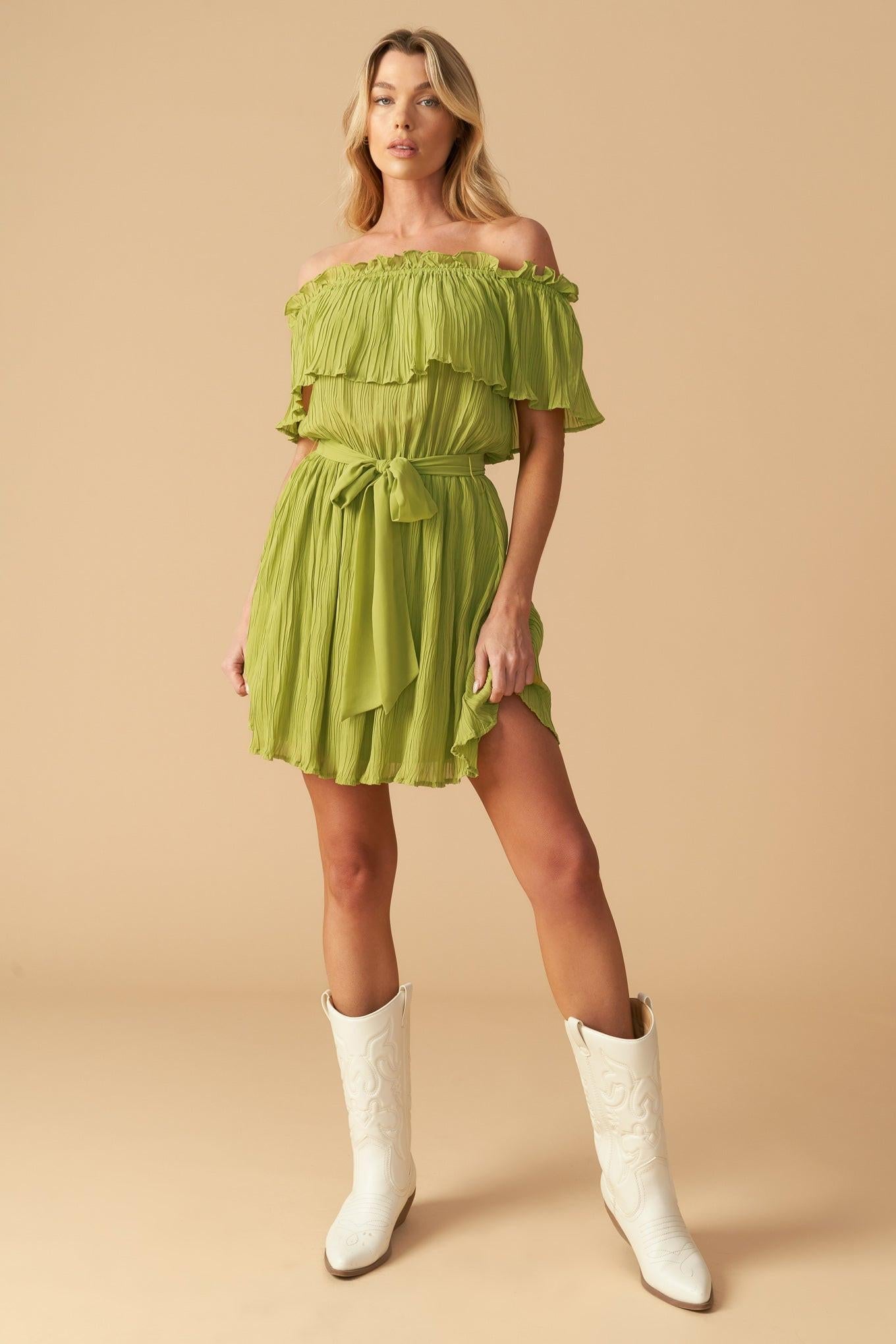JUST ONE MORE WOVEN MINI DRESS - Glamourous Grace
