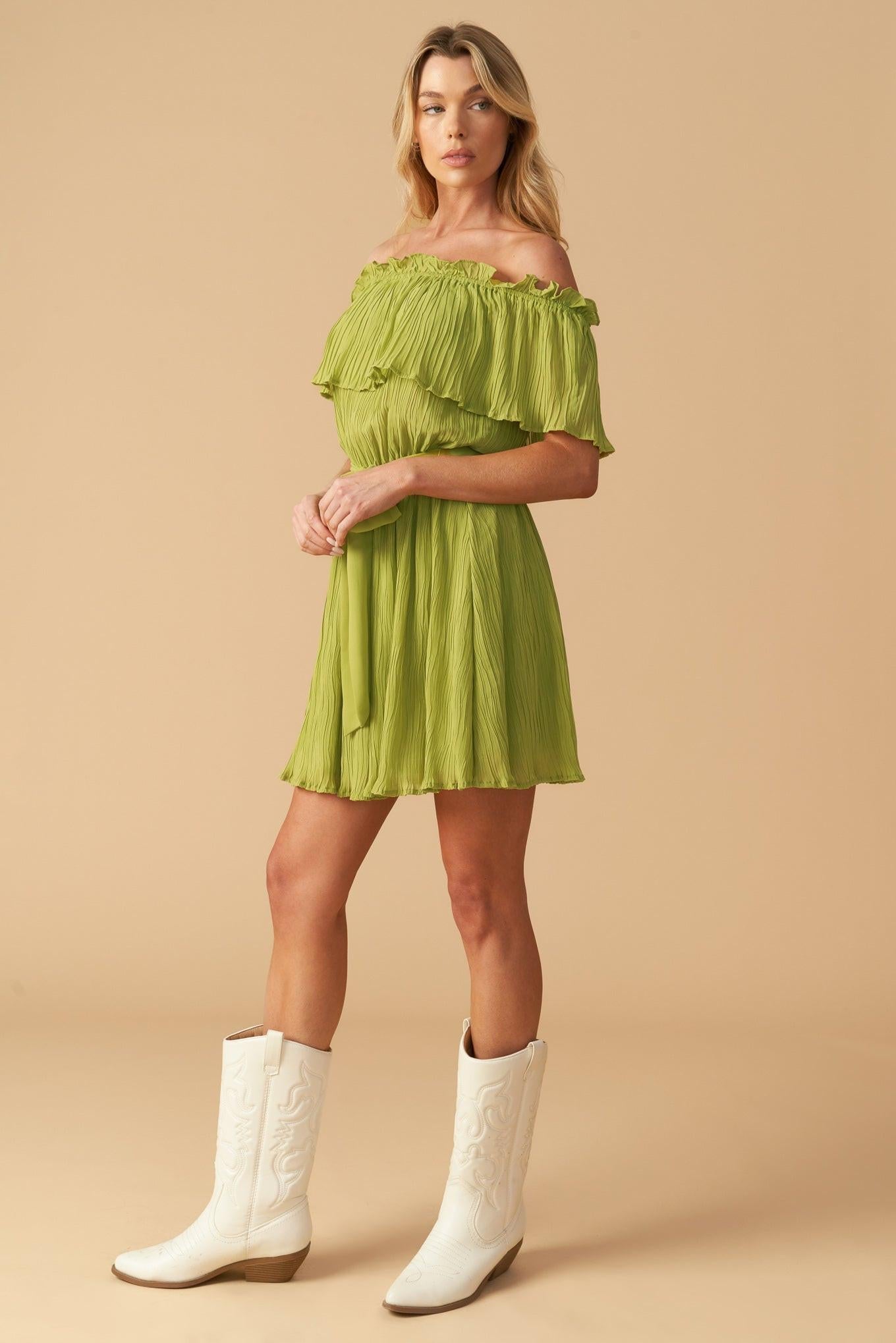 JUST ONE MORE WOVEN MINI DRESS - Glamourous Grace