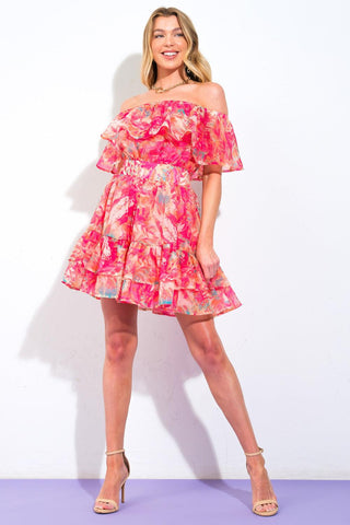 DELICATE WONDER WOVEN MINI DRESS - Glamourous Grace