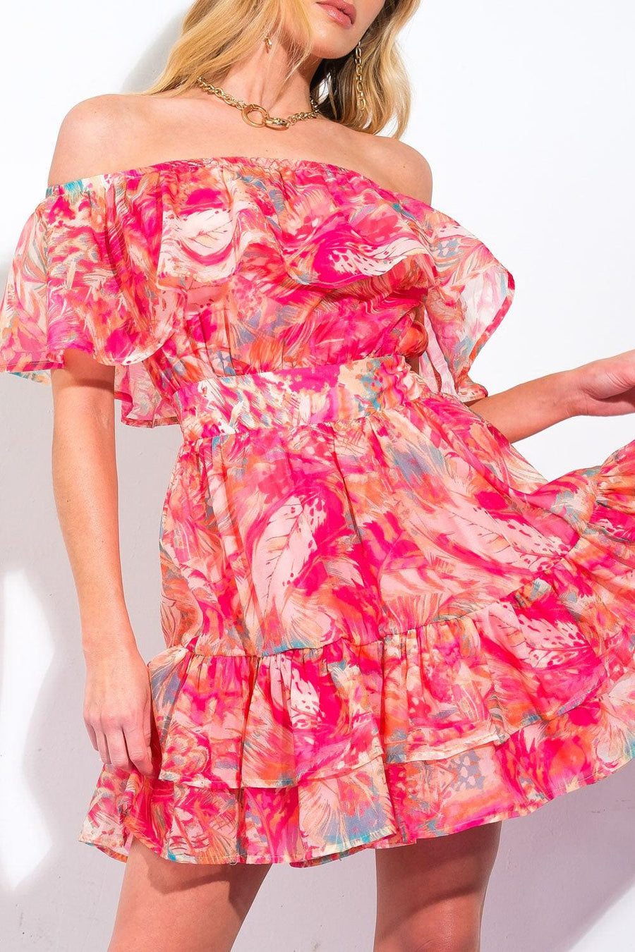 DELICATE WONDER WOVEN MINI DRESS - Glamourous Grace