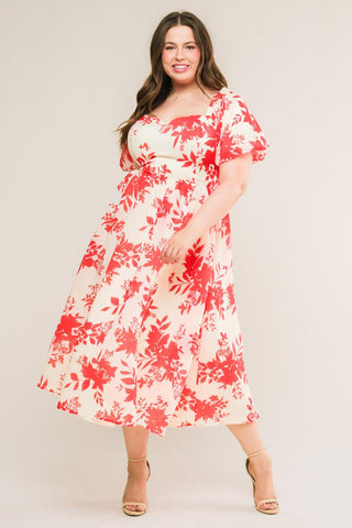 SUCCESSFULLY CUTE WOVEN MIDI DRESS - Glamourous Grace