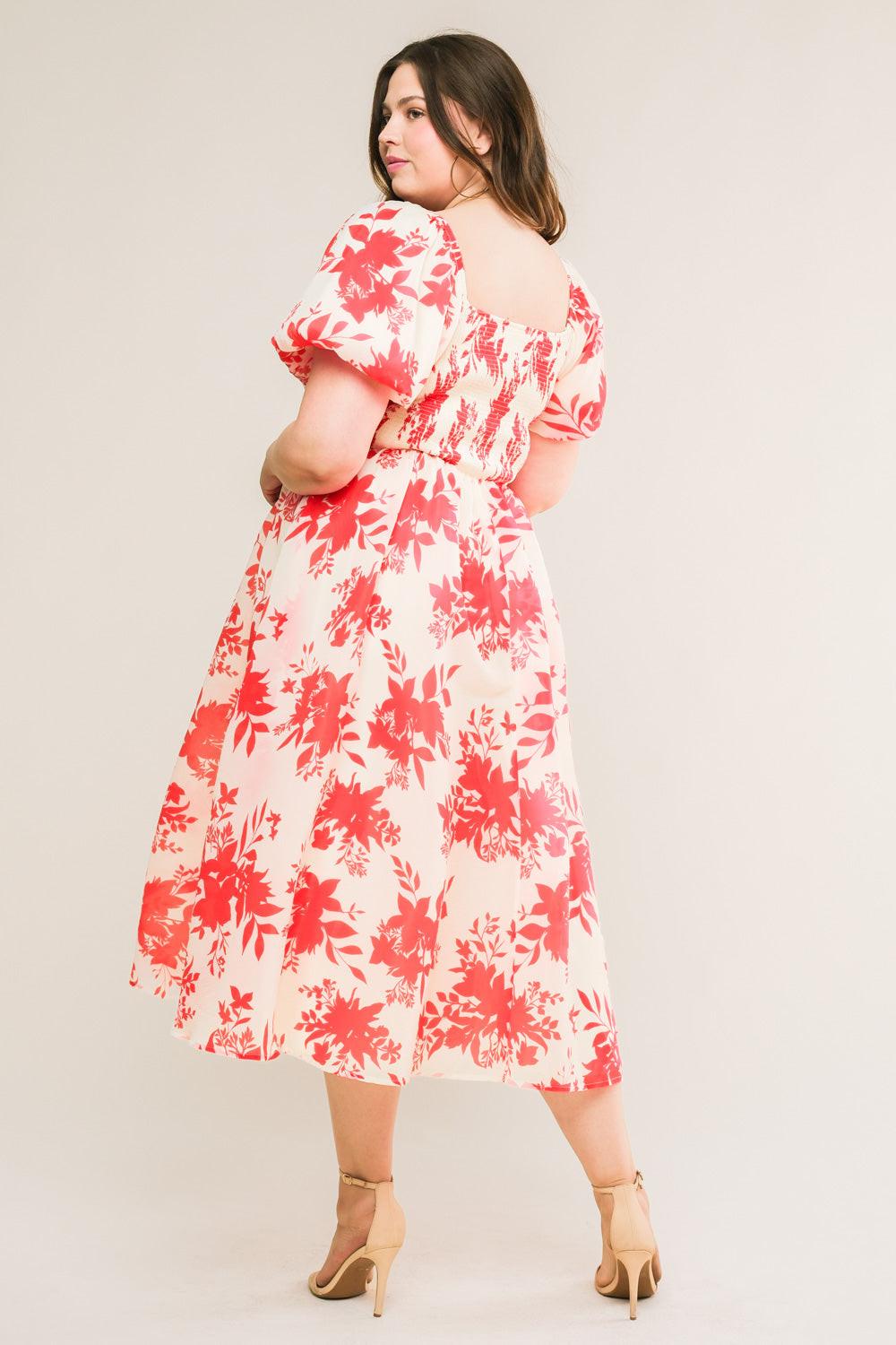 SUCCESSFULLY CUTE WOVEN MIDI DRESS - Glamourous Grace