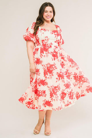 SUCCESSFULLY CUTE WOVEN MIDI DRESS - Glamourous Grace