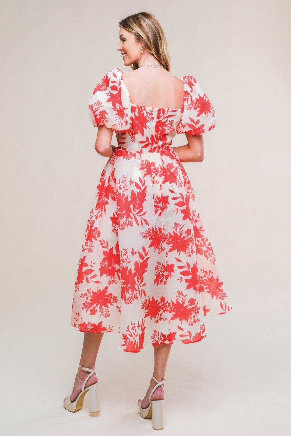 SUCCESSFULLY CUTE WOVEN MIDI DRESS - Glamourous Grace