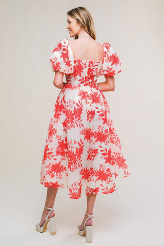 SUCCESSFULLY CUTE WOVEN MIDI DRESS - Glamourous Grace