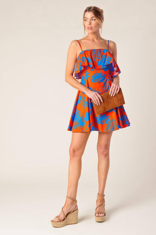 STOPPING TIME ORANGE WOVEN MINI DRESS - Glamourous Grace