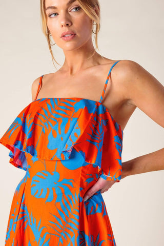 STOPPING TIME ORANGE WOVEN MINI DRESS - Glamourous Grace