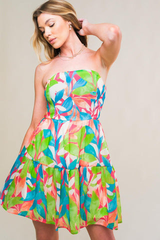 PRISTINE PRESENCE WOVEN MINI DRESS - Glamourous Grace