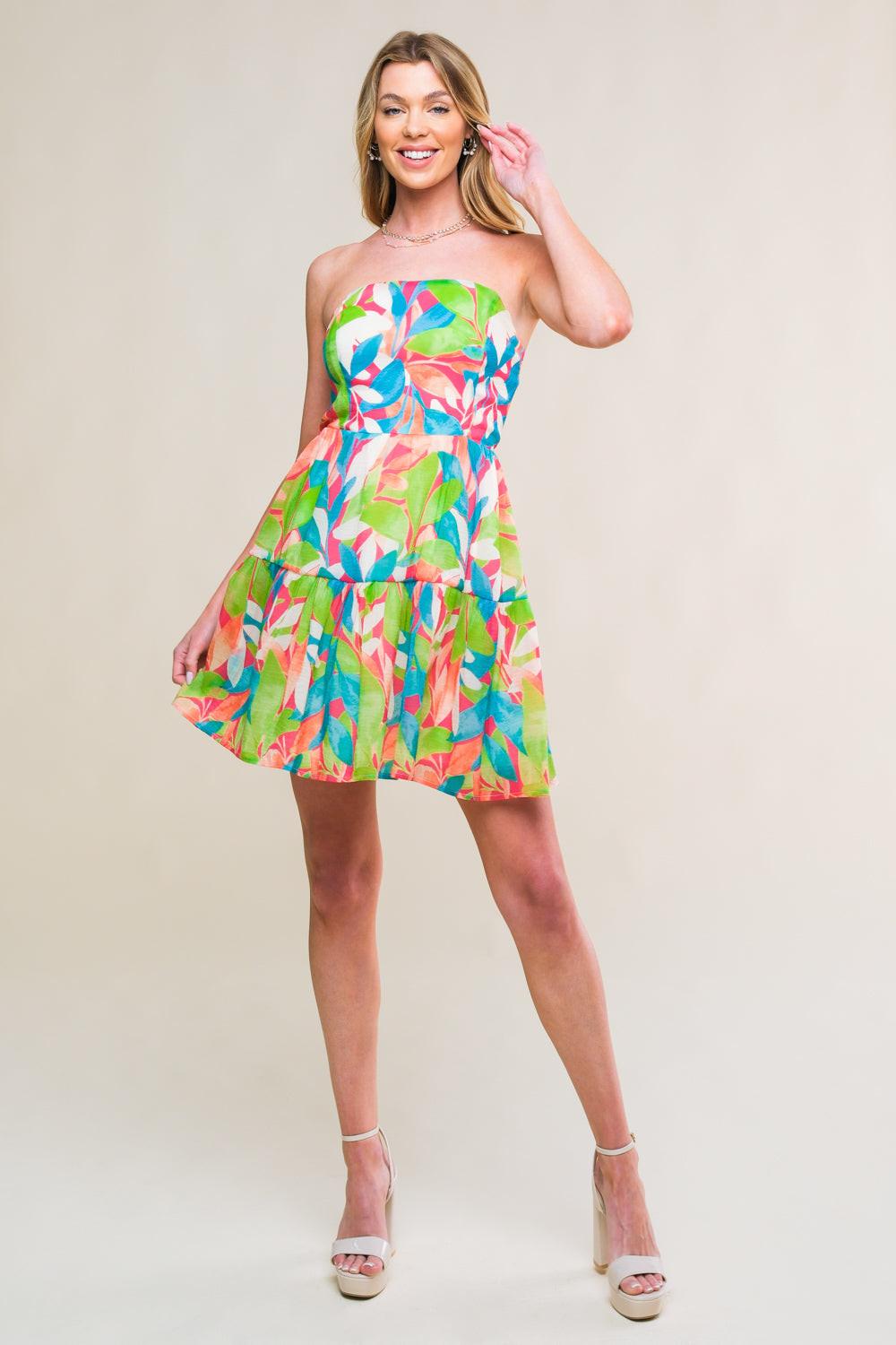 PRISTINE PRESENCE WOVEN MINI DRESS - Glamourous Grace
