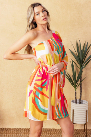 EASY WAY OUT WOVEN KAFTAN MINI DRESS - Glamourous Grace