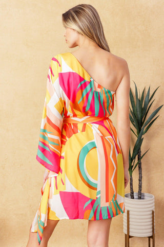 EASY WAY OUT WOVEN KAFTAN MINI DRESS - Glamourous Grace