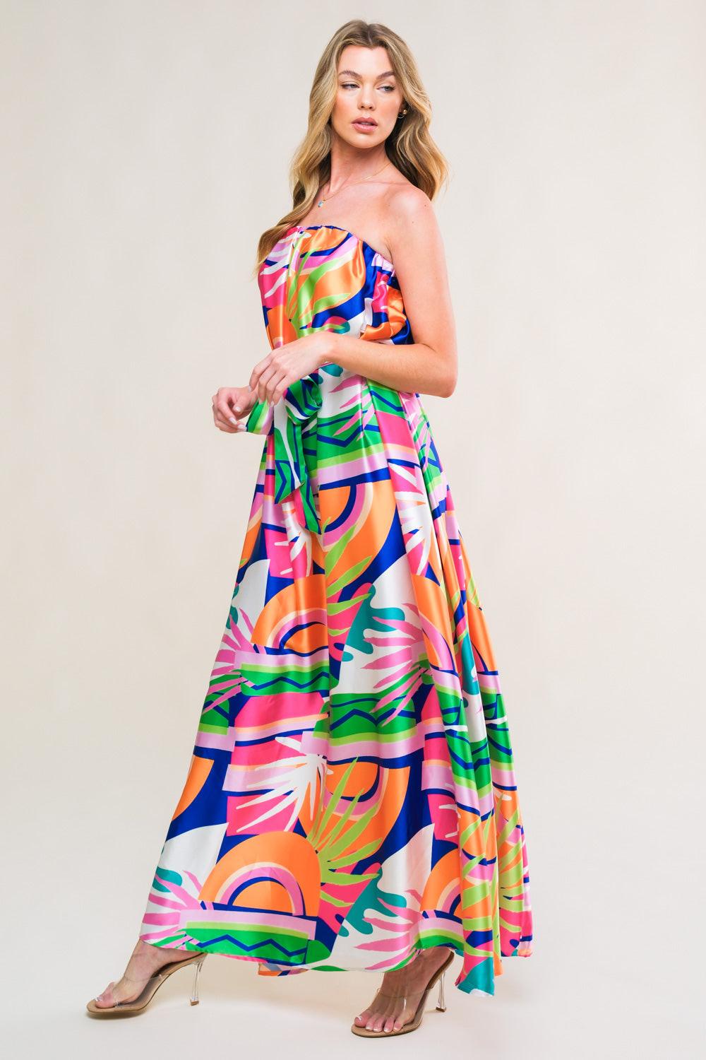 SUMMERY INCLINATION WOVEN MIDI DRESS - Glamourous Grace