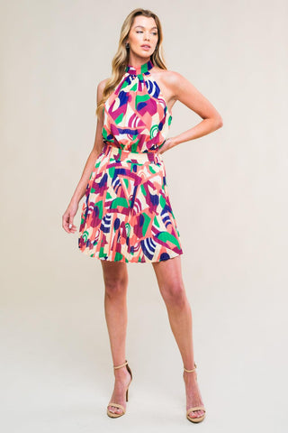 SWEETLY ELEVATED WOVEN MINI DRESS - Glamourous Grace