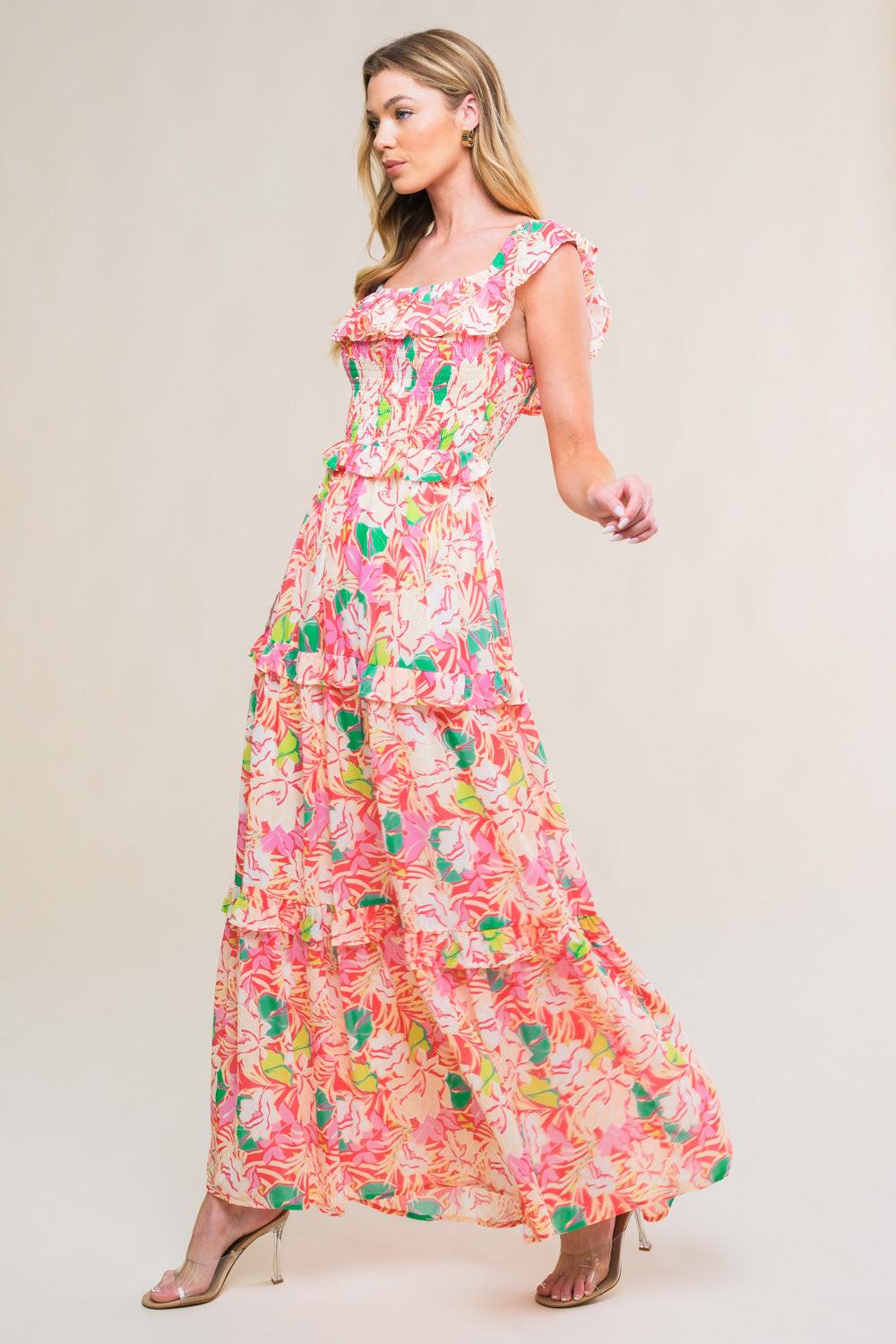 RELAXED CHARM WOVEN MIDI DRESS - Glamourous Grace