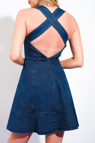 EASYGOING DAYS DENIM MINI DRESS - Glamourous Grace
