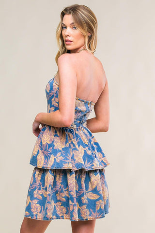 SUMMER MOMENTS DENIM MINI DRESS - Glamourous Grace