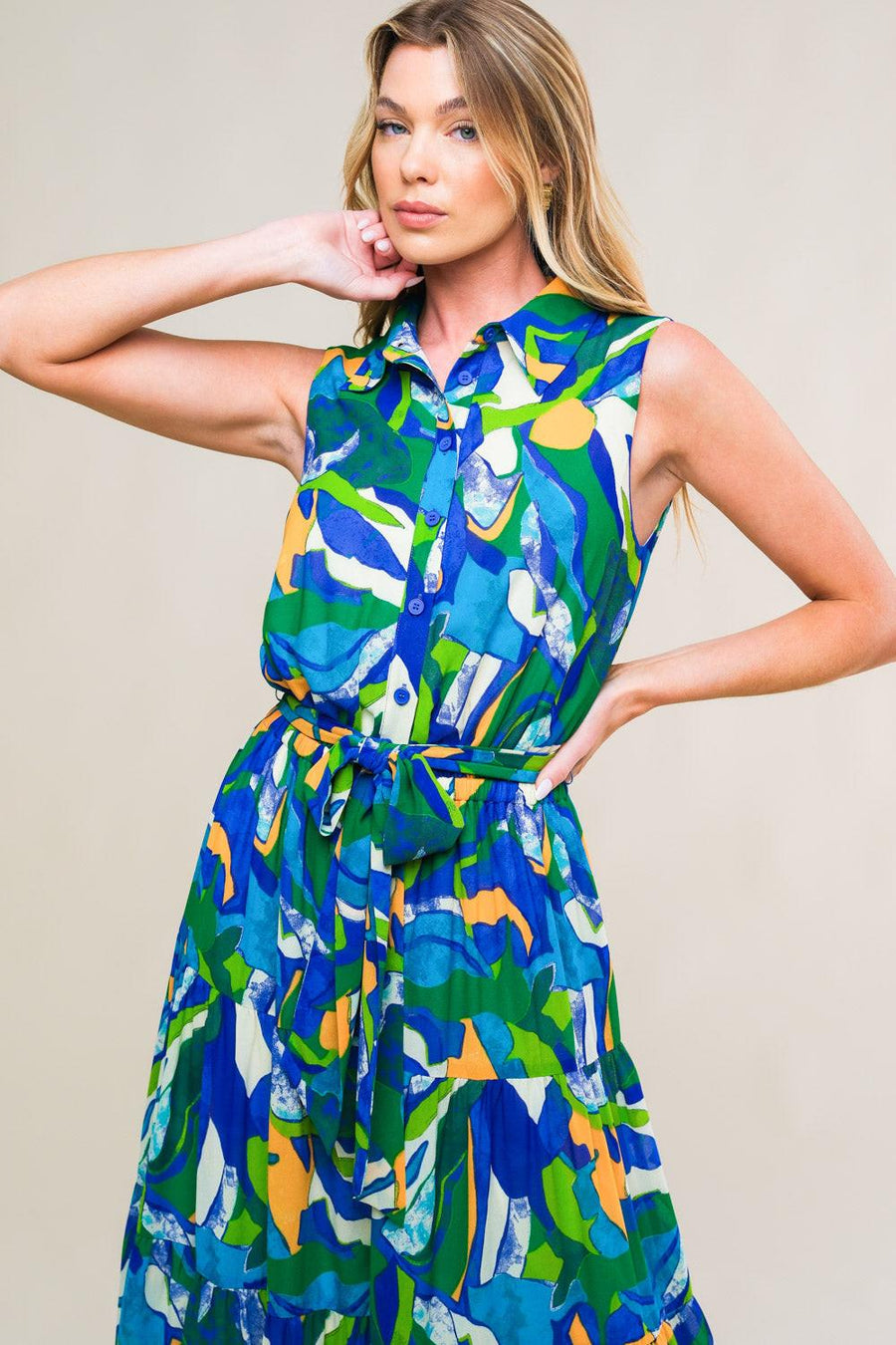 PRISTINE CHICNESS WOVEN MIDI DRESS - Glamourous Grace