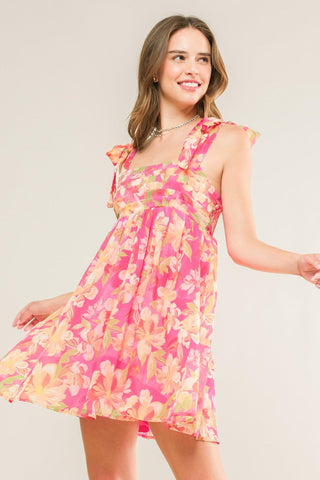 TALK OF THE TOWN WOVEN MINI DRESS - Glamourous Grace