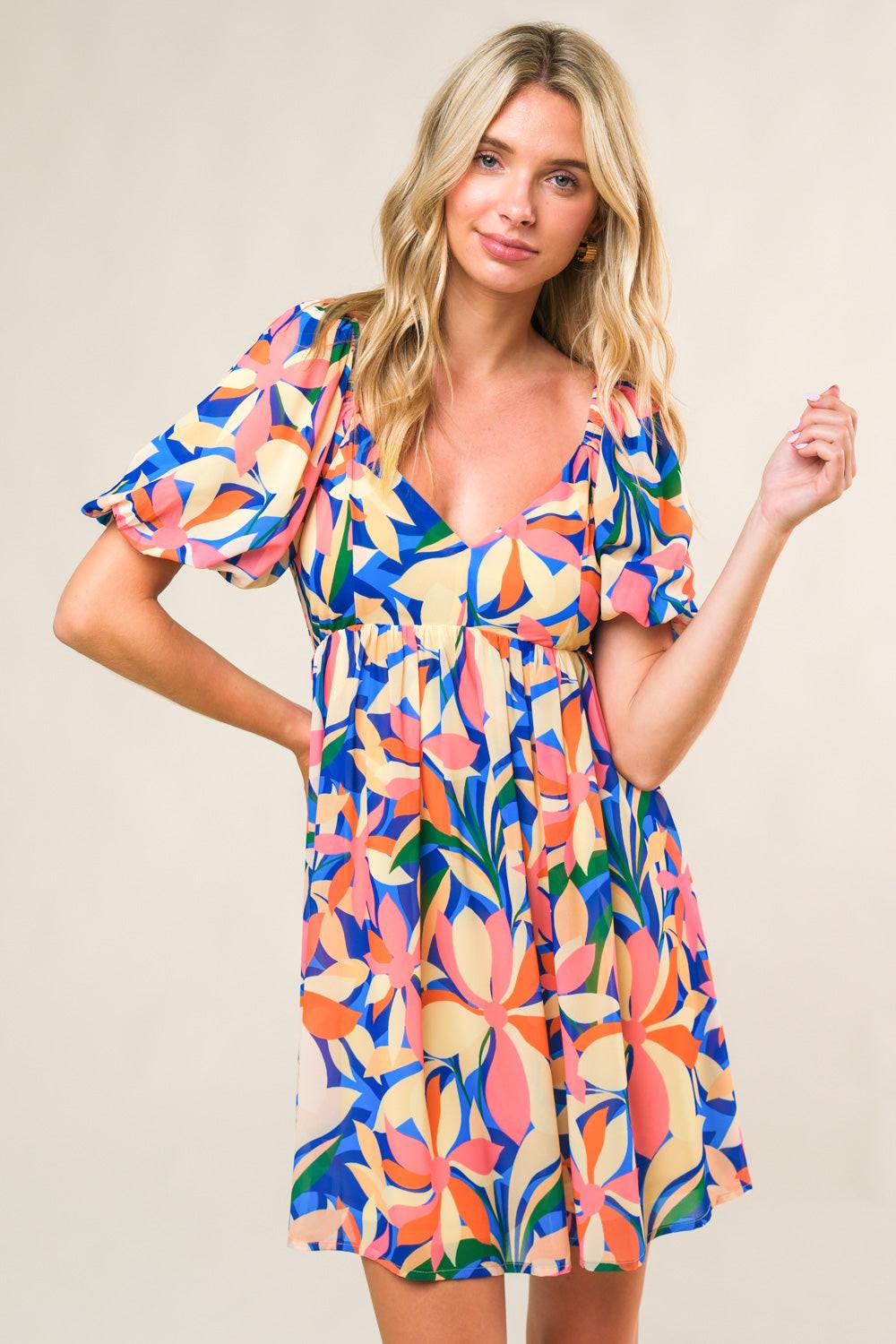 STATE OF BLISS WOVEN MINI DRESS - Glamourous Grace