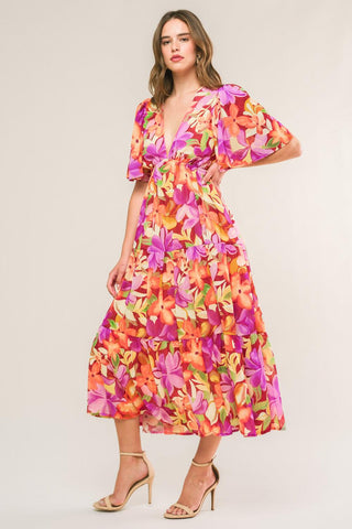 START LOOKING WOVEN MIDI DRESS - Glamourous Grace