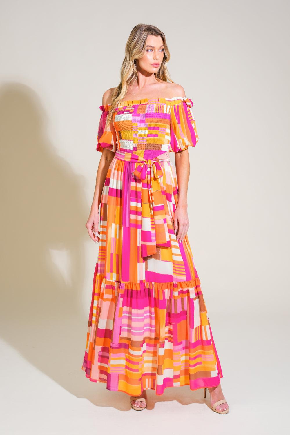 SUNSHINE SQUEEZE WOVEN MAXI DRESS - Glamourous Grace