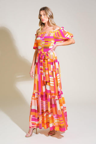 SUNSHINE SQUEEZE WOVEN MAXI DRESS - Glamourous Grace