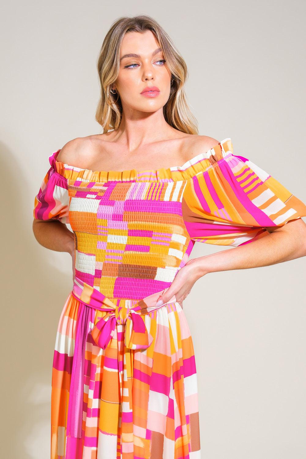 SUNSHINE SQUEEZE WOVEN MAXI DRESS - Glamourous Grace