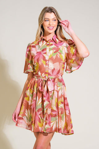 WHIMSICAL WAVES WOVEN MINI DRESS - Glamourous Grace