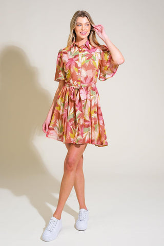 WHIMSICAL WAVES WOVEN MINI DRESS - Glamourous Grace